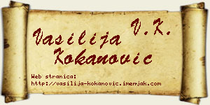 Vasilija Kokanović vizit kartica
